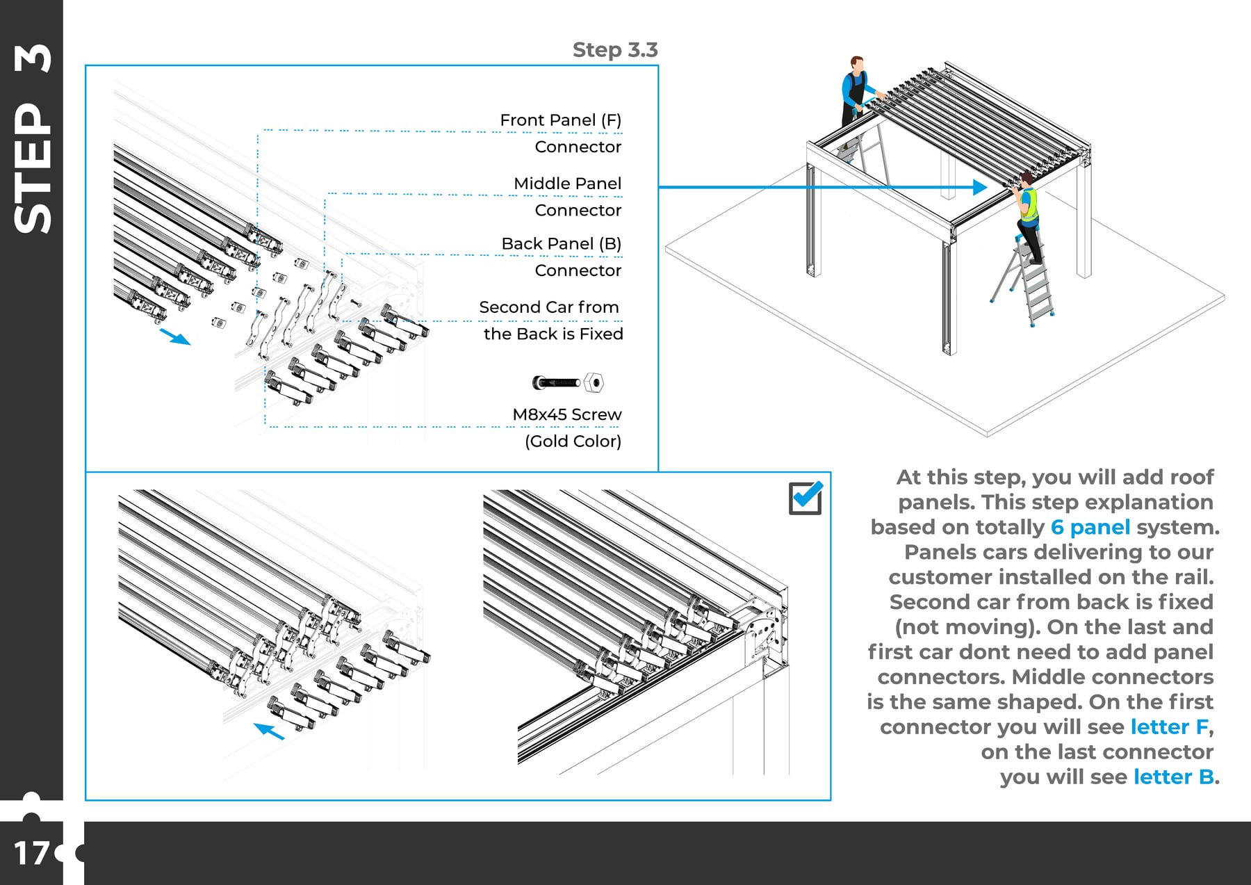 Page from a Pergotech installation manual